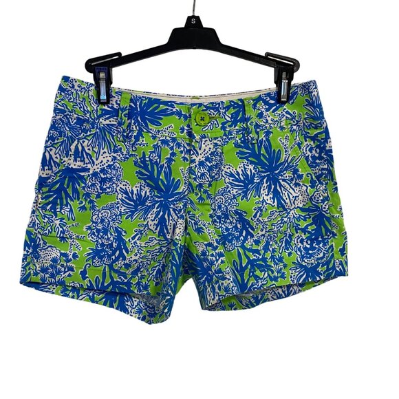 Lilly‎ Pulitzer The Callahan 5" Short Limeade Biggest Fan Print Size 00 - Picture 1 of 7